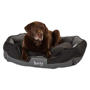 Bunty Anchor Waterproof Dog Bed, Soft Washable Hardwearing, Black / Extra Large