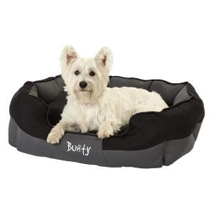 Bunty Anchor Waterproof Dog Bed, Soft Washable Hardwearing, Black / Large