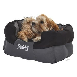 Bunty Anchor Waterproof Dog Bed, Soft Washable Hardwearing, Black / Small