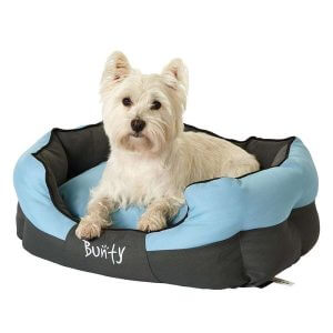 Bunty Anchor Waterproof Dog Bed, Soft Washable Hardwearing, Blue / Medium