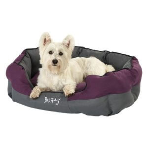 Bunty Anchor Waterproof Dog Bed, Soft Washable Hardwearing, Purple / Large