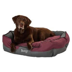 Bunty Anchor Waterproof Dog Bed, Soft Washable Hardwearing, Red / Extra Large
