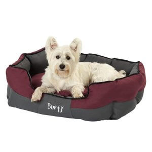 Bunty Anchor Waterproof Dog Bed, Soft Washable Hardwearing, Red / Large