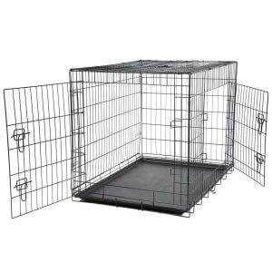 Bunty Metal Dog Cage Crate Bed Portable Pet Puppy Training Travel Carrier Basket, Medium