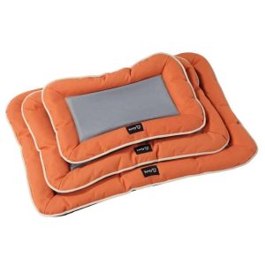 Bunty Utility Dog Bed Waterproof Washable Hardwearing Pet Mattress Mat Basket, Orange / Small