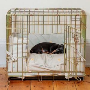 Cactus Dog Crate Bumper & Cushion Set - Available in 4 Sizes & 3 Crate Colours