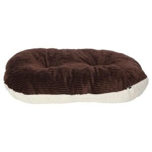 Chester Oval Fleece Dog Bed, Brown / Large