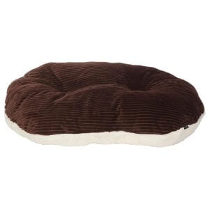 Chester Oval Fleece Dog Bed, Brown / Medium