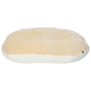 Chester Oval Fleece Dog Bed, Cream / Large