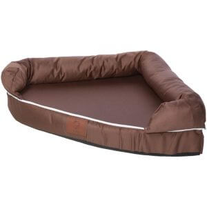 Cosy Corner Couch Bed, Brown / Medium