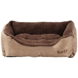 Deluxe Soft Washable Dog Pet Bed - Basket, Bed Cushion with Fleece Lining, Cream / Small