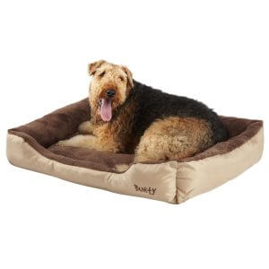 Deluxe Soft Washable Dog Pet Bed - Basket, Bed Cushion with Fleece Lining, Cream / XX-Large