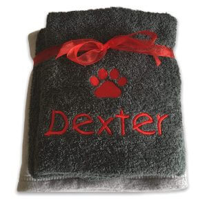 Personalised Dog Blanket, Towel & Paw Gift Set