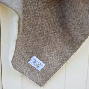 stone Tweed Soft & Cosy Dog Blanket From Designed For Dogs - Personalised Fleece; Washable; Gift Natural, Beige, Neutral Puppy Blanket