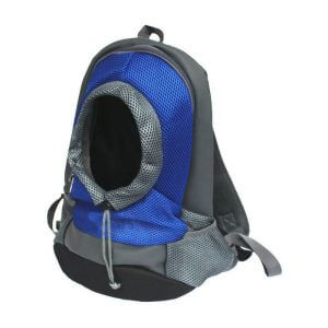 BETTE Pet Backpack Carrier Dog Travel Carrying Bag Belly Backpack Chest Carrier Small Pet Bags (Blue)