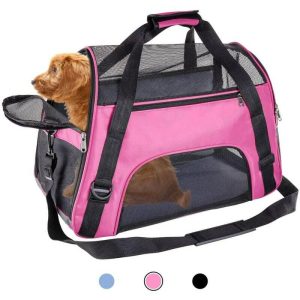 Carrier Travel Bag for Cats Rabbits and The Others Small Animals, Portable, Collapsible, Comes Shoulder Strap, Safety Buckle Zippers, Newly Designed