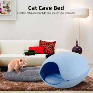 Cat Pet Cave Cat Cave Bed Cat Bed for Cats Kittens Pets,Blue