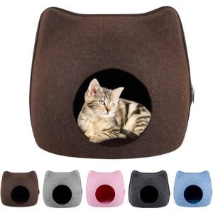 Cat Pet Cave Cat Cave Bed Cat Bed for Cats Kittens Pets,Brown