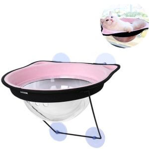 Cat hammock space capsule litter for cat toy for cat suction cup hammock pink