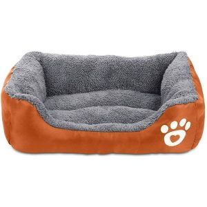 Dog Bed Super Soft Pet Sofa Cats Bed,Non Slip Bottom Pet Lounger,Self Warming and Breathable Pet Bed Premium Bedding (orange)