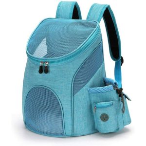 Dog Carrier Backpack Cats Cat Carrier Dog Carrier for Small Dogs with Removable Cushion for Hiking Travel L Blue - Soekavia