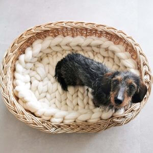 Dog Pillows, Cat Reclining Dog Mat Made Of Pure, Certified Eu Merino Wool With Incredible 25-28 Mic Sheep