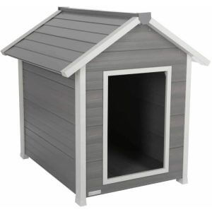 ECO Dog House Hendry 88x98x101 cm Grey and White - Grey - Kerbl