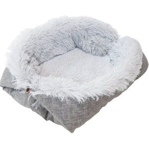 Foldable Convertible Pet Bed Mat Plush Quilted Blanket Mat Cuddle Cushion Bed Comfy Pet Nest for Small Medium Cat-Kitten Puppy,model: B
