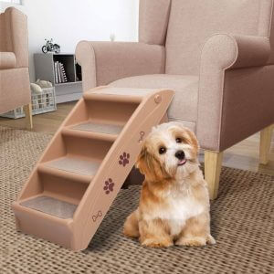 Folding Dog Stairs Brown 62x40x49.5 cm8563-Serial number