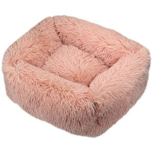 Furry Plush Pet Bed Quilted Blanket Sleeping Bag Cuddle Cushion Bed Comfy Pet Nest for Small Medium Cat-Kitten Puppy,model:Pink S