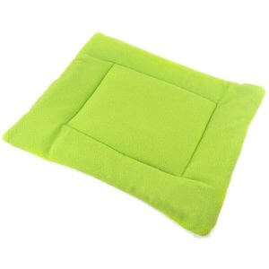 Generic Animal Bed Cushion Square Fleece Soft Carpet Sleeping For Dog Chat - Green, L