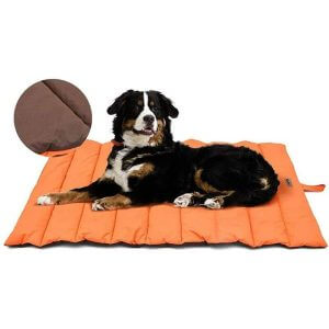 Grand Dog / Medium Portable Dog Bed Cat Waterproof Cushion for Dog Large Pet Travel Cover 110x68 cm (Orange)
