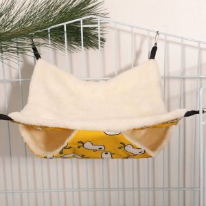 Hammock for Small Animals, Double Layer Hammock for Hamsters, Chinchilla Hammock for soft and warm pets, for Chinchillas, Squirrels, Hamsters, Guinea