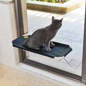 Iron cat perch to put on a window, 360 ° view