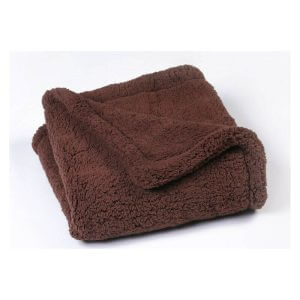 Perle Raregb - Fleece dog cover, soft pet cover, cat blanket, puppy cushion, pet bed (coffee color, 100 * 80cm)