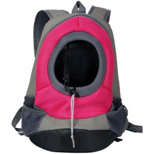 Pet Backpack Carrier Dog Carrier Pet Travel Bag Designed for Travel Hiking Walking Outdoor Use,model:Rose Rose red-M