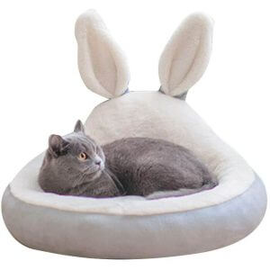 Pet Nest For Dog/Cat Dog Bed Plush Warm And Comfortable Cat Sofa Washable MZ121 (S: 50CM, Grey)