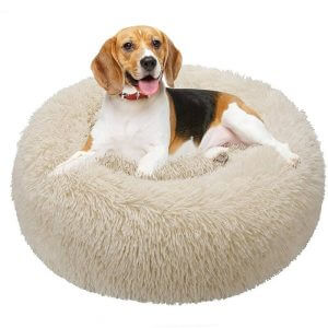 Round Dog Basket Cat Cushion Donut Basket, Dog Basket Cat Bed Extra Soft Comfortable and Cute, Cushion for Medium Sized Cats and Small Dogs, 70cm,