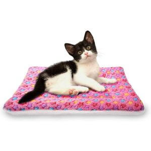 SOEKAVIA Soft Sleeping Pet Dog & Cat Blankets 4 Size 4 Color (Pink Thicker, Medium