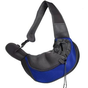 Sling dog, cat animal transport bag for dog transport bag adjustable shoulder transport bag breathable - Suitable for puppies less than 5 kg, 37 x 29