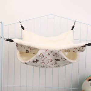 Small Animal Hammock, Double Layer Hammock for Hamsters, Chinchilla Hammock for soft and warm pets, for Chinchillas, Squirrels, Hamsters, Guinea