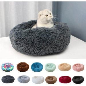 Soft Plush Round Pet Bed Cat Soft Bed Cat Bed, light green-diameter 70cm