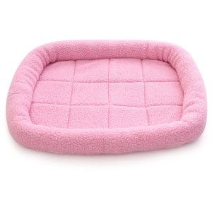 Waterproof Fleece Pet Bed Winter Warm Dog Bed Cat Bed Mat Lounger Sofa Cushion Kennel Pet Products,model:Pink S