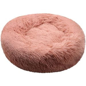Winter Keep Warm Skid Resistant Pet Mattress Small And Medium-Sized Pet Round Plush Pet Mattress,model:Pink 40cm