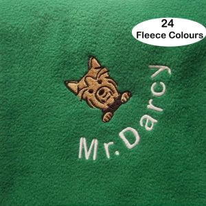 Yorkshire Terrier Blanket, Personalised Embroidered Fleece Dog Throw, Snuggle Basket