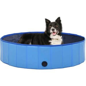 Asupermall - Foldable Dog Swimming Pool Blue 120x30 cm PVC