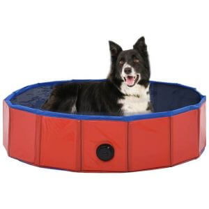 Asupermall - Foldable Dog Swimming Pool Red 80x20 cm PVC