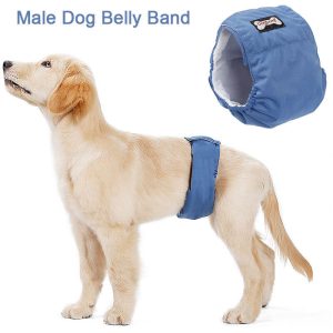 Asupermall - Washable Male Dog Belly Band Wrap Waterproof Pet Diaper Toilet Training Dog Physiological Pant