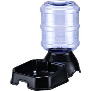 Automatic Pet Water Feeder 3.8L Gravity Dog Cat Water Dispenser Auto Water Feeding Pet Bowl for Small Medium Dogs Cats,model:Black