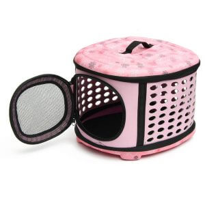 Cart Carrier Pet Dog Travel Foldable Handbag Pink